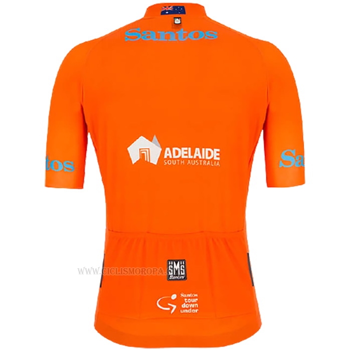 2019 Ropa Ciclismo Tour Down Under Ochre Naranja Mangas Corta Y Culotte Corto